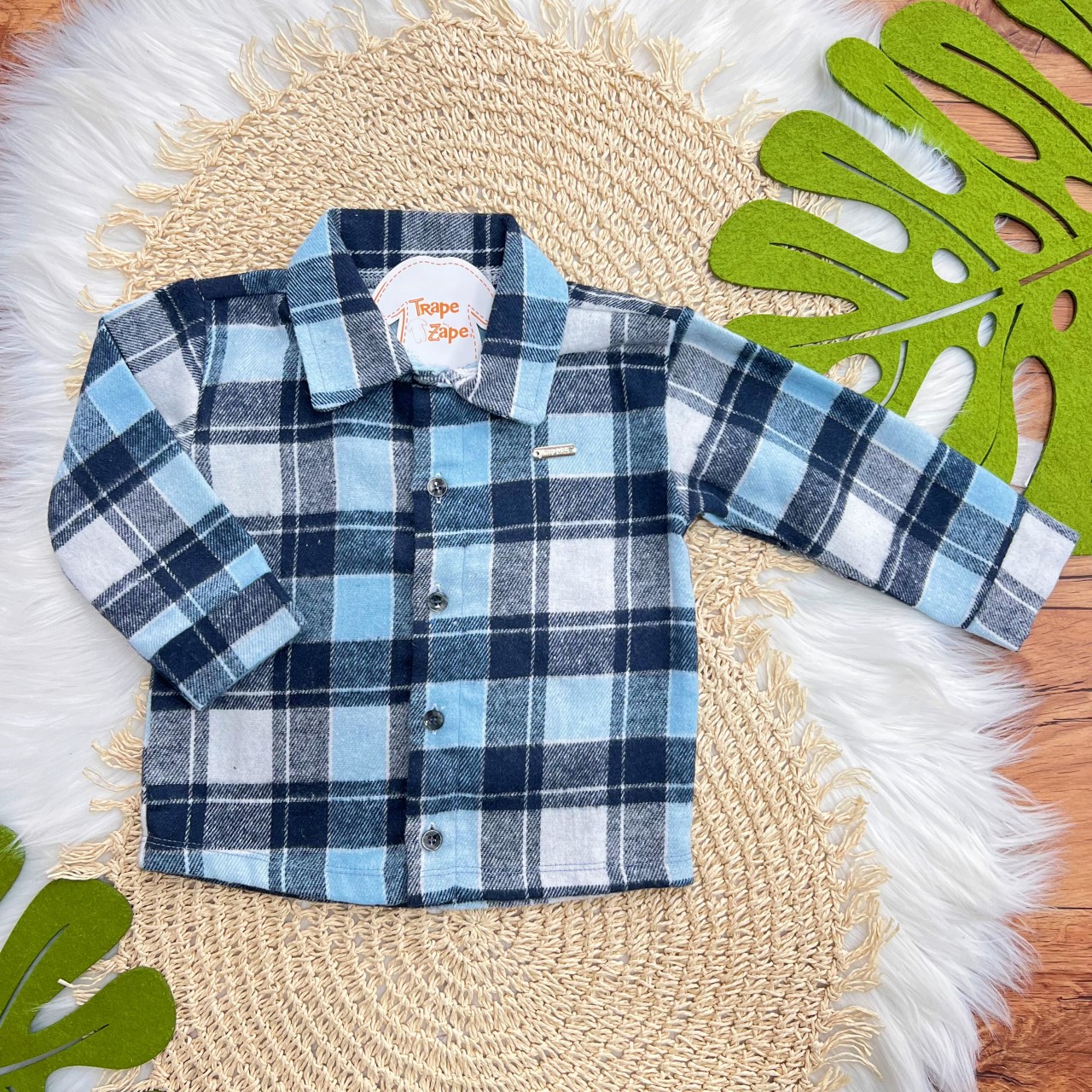 Camisa Flanelada Xadrez Avulsa - Azul